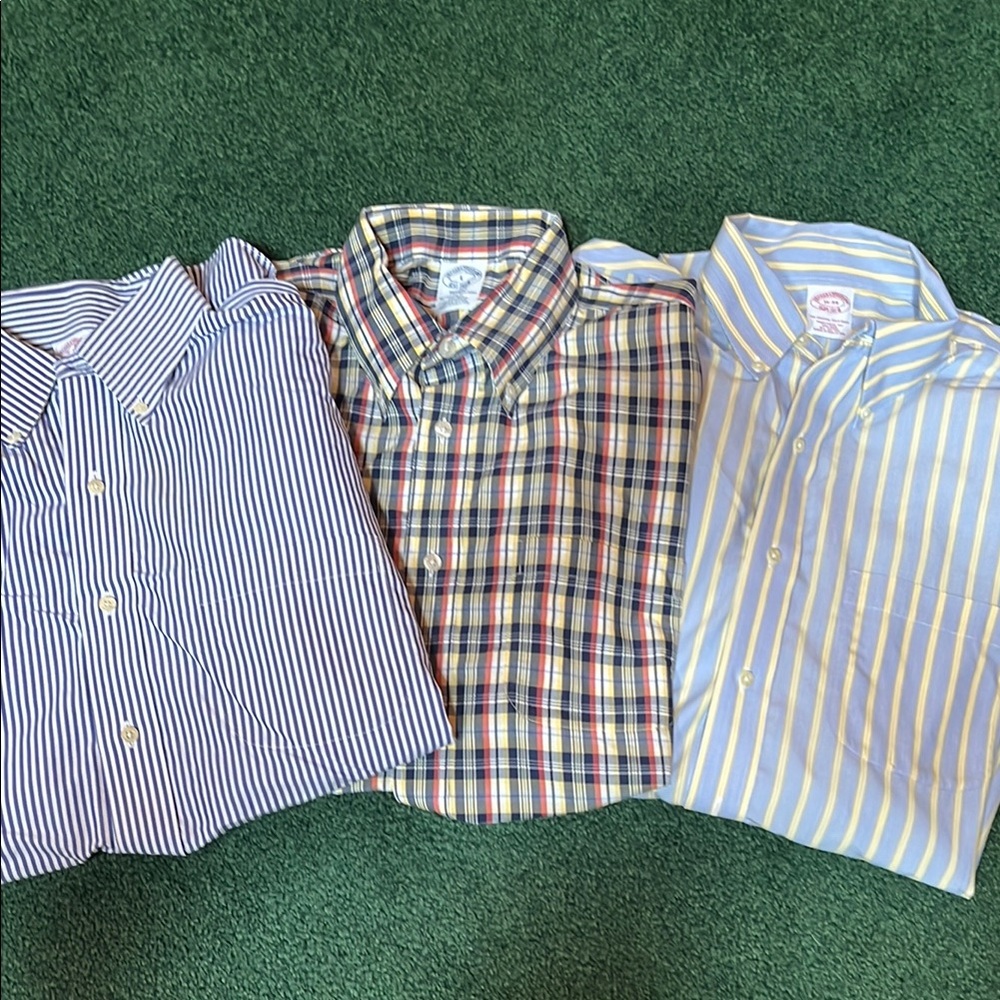 Brooks Brothers Blue and Red Casual Button Down Shirts